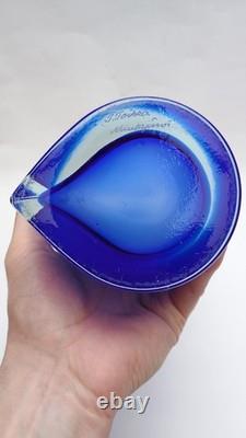 Signed Inkeri Toikka Nuutajärvi Finland XL Ella Pro Arte Series Art Glass Vase