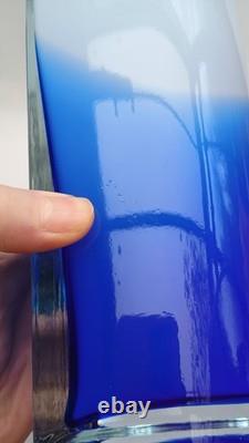 Signed Inkeri Toikka Nuutajärvi Finland XL Ella Pro Arte Series Art Glass Vase