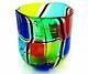 Signed! Murano Angello Ballarin Art Glass Pezzato Studio Cylinder Vase