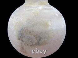 Signed Murano Cenedese Art Glass Pale Lilac Scavo Studio Vase Antonio Da Ros