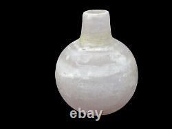 Signed Murano Cenedese Art Glass Pale Lilac Scavo Studio Vase Antonio Da Ros