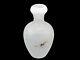 Signed Murano Cenedese Art Glass White Scavo Studio Bulbous Vase Antonio Da Ros