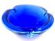 Signed Murano Cenedese X Big Art Glass Vibrant Blue Ufo Space Age Bowl 1.7kg