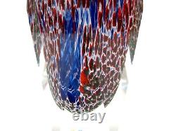 Signed Murano Mandruzzato Art Glass Block Marble Effect Vase Certificate 20cm
