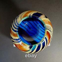 Signed PETER LAYTON Glassblowing Studio Glass Small Bowl / Vase