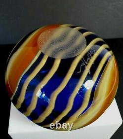 Signed PETER LAYTON Glassblowing Studio Glass Small Bowl / Vase