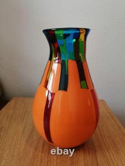 Signed. X Rare Murano World Class Pezzato Art Glass Bottle Vase by Ballarin. VGC