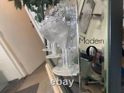 Silver Cocktail glass 3D glitter art mirrored picture, 3 cocktail glass picture