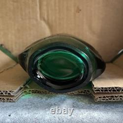 Skion Union Bohemian Green Glass Vase by Rudolf Schroter