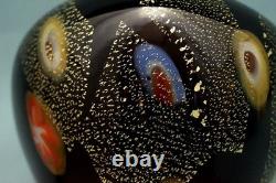 Sommerso glass vase with murrine, gold leaf Signed Louis Comfort Tiffany Usa XX
