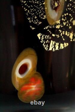 Sommerso glass vase with murrine, gold leaf Signed Louis Comfort Tiffany Usa XX