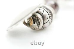 Southwestern Sterling Silver Art Glass Bead Bracelet