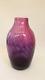 Stadelman Art Glass Swirl Vase Purple Controlled Bubble 11.5 Tall
