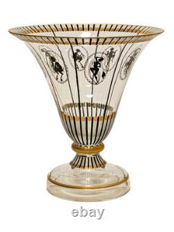 Steinschönau Schwarztot Bohemian Glass vase, Secessionist (Art Noveau)