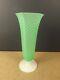 Steuben Art Glass Vase Jade Green & Alabaster Swirl Carder Era (item#b1)