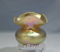 Steuben Art Nouveau Aurene Art Glass Bud Vase Circa 1915