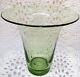 Steuben Beautiful Green Art Glass Vase With Bubbles