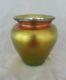 Steuben Gold Aurene Signed Art Glass Cabinet Vase No Reserve! Free Shipping 2.5