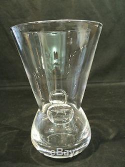 Steuben Mid-Century Art Glass Crystal SIGNET Vase, #8002