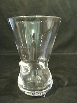 Steuben Mid-Century Art Glass Crystal SIGNET Vase, #8002