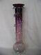 Stevens & Williams Art Glass Footed Vase Amethyst And Clear 15 Tall