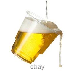 Strong Clear Plastic Half Pint Beer Glasses Cups Tumblers Reusable