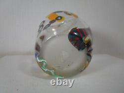 Studio Art Glass Patchwork Cane Vase Apple Size Heavy