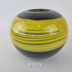 Studio Art Glass Vase With Swirled Decoration By Hayley Glass Designs 13.5cm