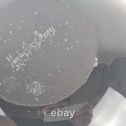 Studio Art Glass Vase With Swirled Decoration By Hayley Glass Designs 13.5cm