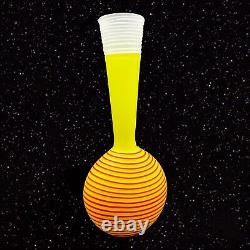 Studio Paran Post Modern Art Glass Vase Vertigo Yellow Red Swirl 14.5T 3W