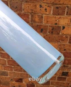 Stunning Australian Studio Art Glass Signed Richard Morrell Vase Blue Opaline