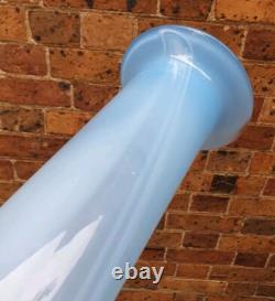 Stunning Australian Studio Art Glass Signed Richard Morrell Vase Blue Opaline