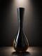 Stunning Heavy Black Glass Vase Murano Style Art Glass 52cm Statement Piece
