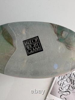 Stunning Isle of Wight Art Glass Vase Flower Garden with Signature card 13cm
