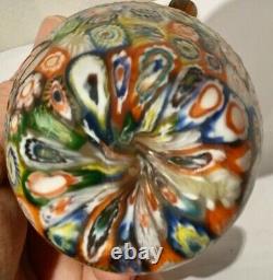 Stunning Murano Very High Quality Art Glass Millefiori Murrine Freeform Vase