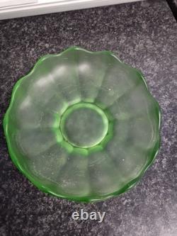 Stunning Rare Art Deco Superb Muller Schweig Uranium Centrepiece Plus Figurine