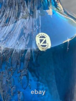 Stunning Schott Zwiesel Florida Blue Crystal Glass flower vase weighs 2.2 kgs