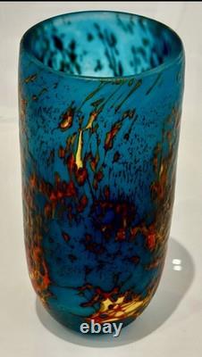Stunning, Signed, Art Glass Vase By Peter Layton London Glassblowing