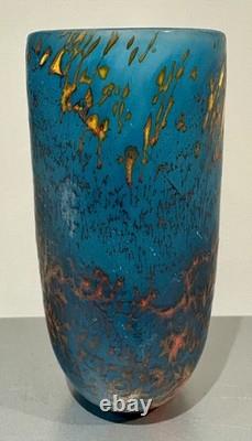 Stunning, Signed, Art Glass Vase By Peter Layton London Glassblowing
