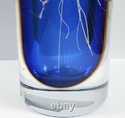 Stunning Tall Petr Hora Art Glass Vase Beranek Skrdlovice Czech Glass 1980's