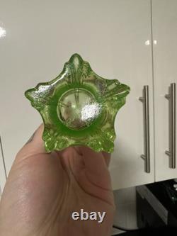 Stunning Uranium Stem Vase Possibly Murano Art Deco 1930s Glows Amazing UV