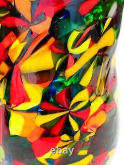 Super RARE! SIGNED Murano Ballarin Art Glass Millefiori-Murrine Studio Vase