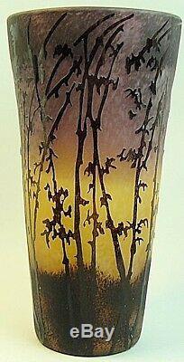 Superb Large Schneider French Art Deco Cameo Glass Vase