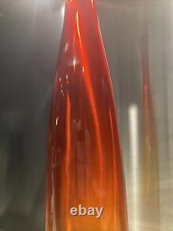 Tall 23 1/2Myers Amberina Blenko Bottle Vase Art Glass Decanter MCM Mid Century