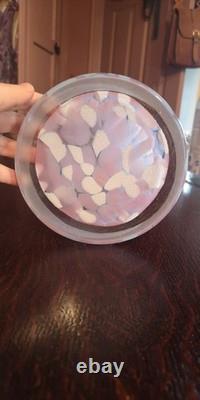 Tall Jack-in-the-Pulpit Art Glass Vase 31 Swirl Hand-Blown Murano/Studio Style