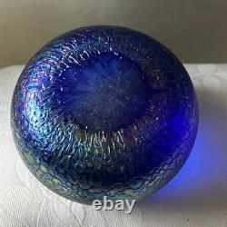Textured Paper weight in Iridescent Blue/purple. Ditchfield piece
