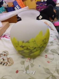 This Beautiful Item Is A Hand-blown Frosted Art Glass Vase by Tarnowiec Poland