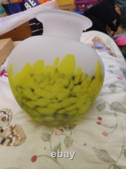 This Beautiful Item Is A Hand-blown Frosted Art Glass Vase by Tarnowiec Poland