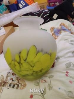 This Beautiful Item Is A Hand-blown Frosted Art Glass Vase by Tarnowiec Poland