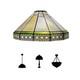 Tiffany Handcrated Stained Glass Shades Only 16-inch For Pendant Table Ceiling
